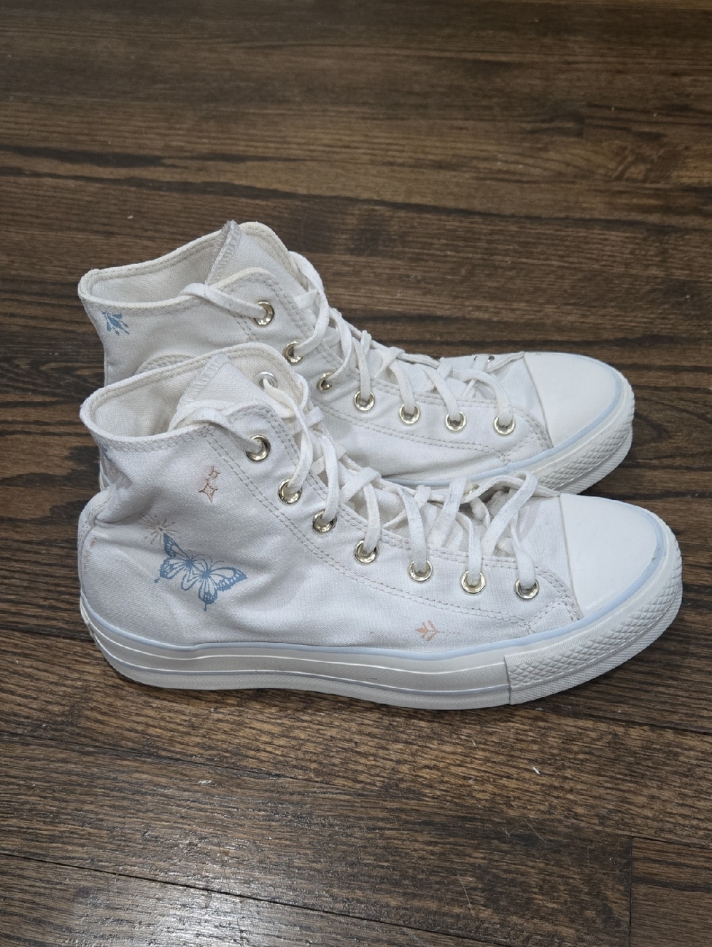 Converse Chuck Taylor All Star Lift Platform‎ Y2K Embroiderdd Butterfly